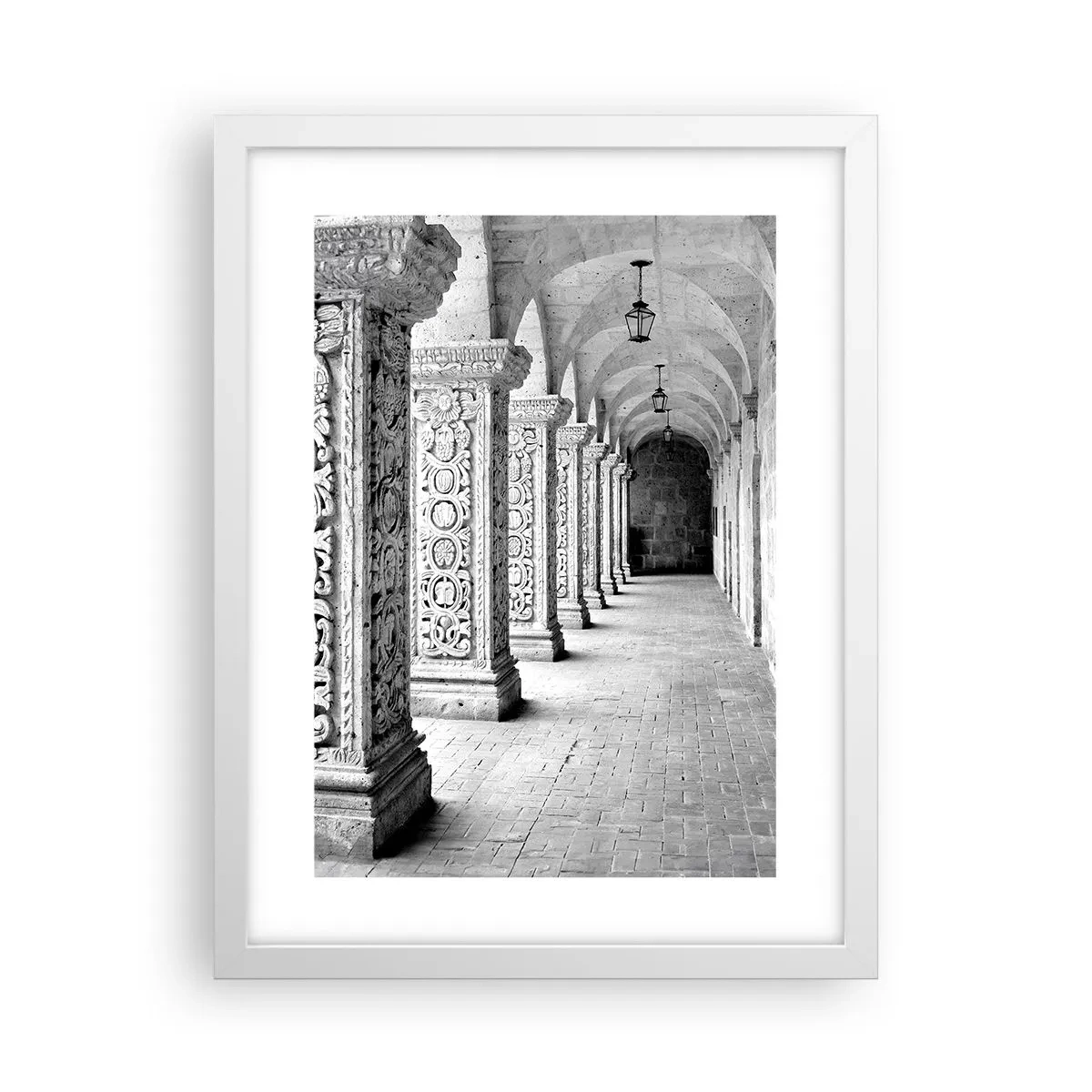 Plakat i hvid ramme - Og hvor går det hen...? - 30x40 cm