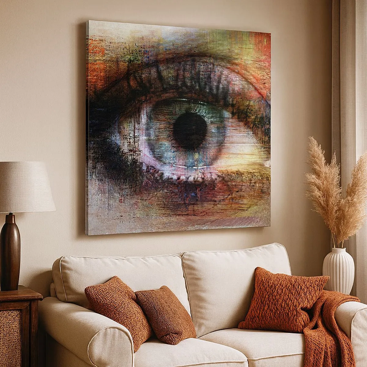 Lærredstryk - Billede på lærred - Du kan se ind i sjælen - 30x30 cm