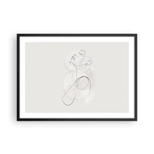 Plakat i sort ramme - Spiralen af skønhed - 70x50 cm