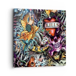 Lærredstryk - Billede på lærred - En tatovørers drøm - 40x40 cm