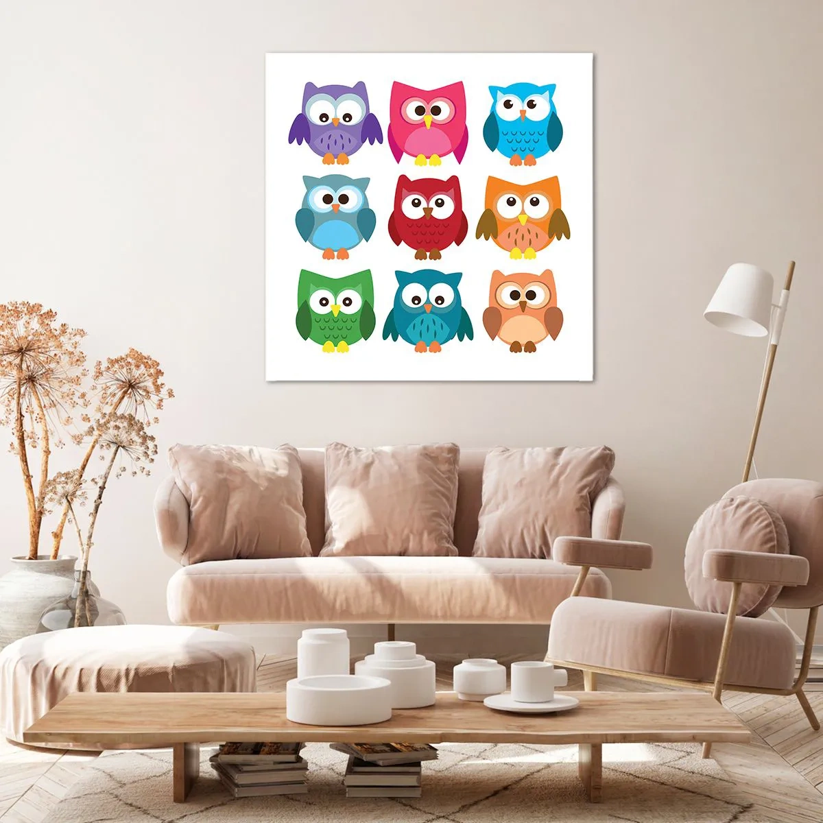 Lærredstryk - Billede på lærred - Forskelle kan være morsomme - 70x70 cm