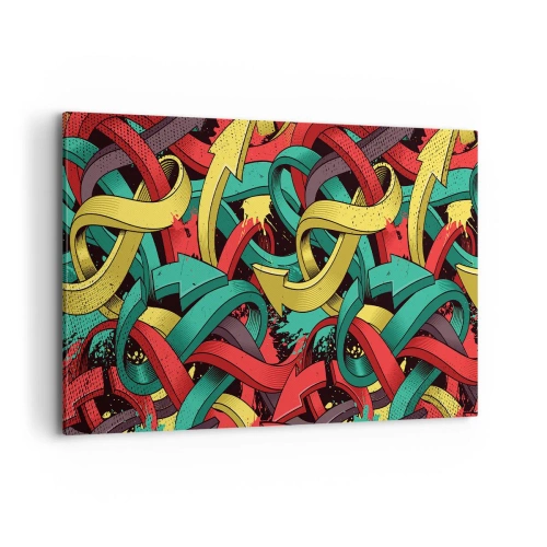 Lærredstryk - Billede på lærred - Hvilken vej skal man gå? - 120x80 cm