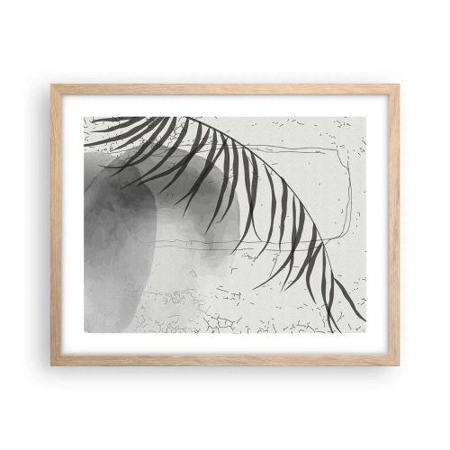 Plakat i ramme af lyst egetræ - Den subtile eksotisme i naturen - 50x40 cm