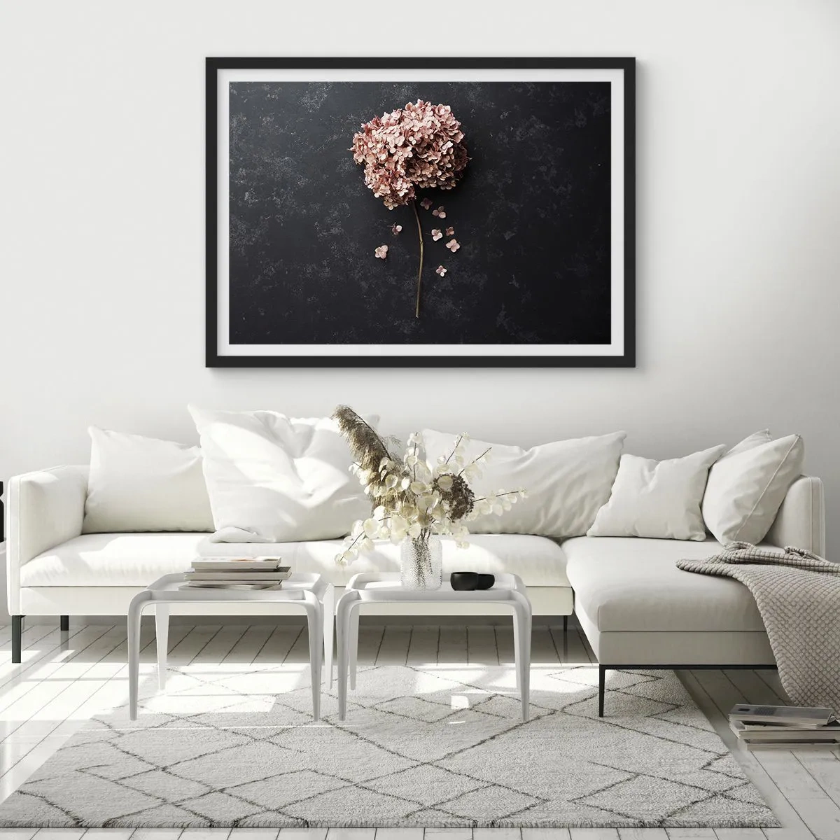 Plakat i sort ramme - Et virkelig romantisk tegn - 100x70 cm