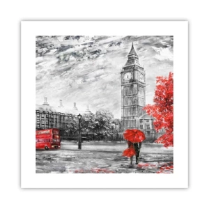 Plakat - En spændende dag - 40x40 cm