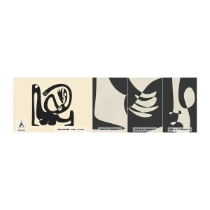 Prøve Fototapet Premium Canvas - Næsten Picasso - Abstraktion, Stykke, Grafik - 100x30 cm