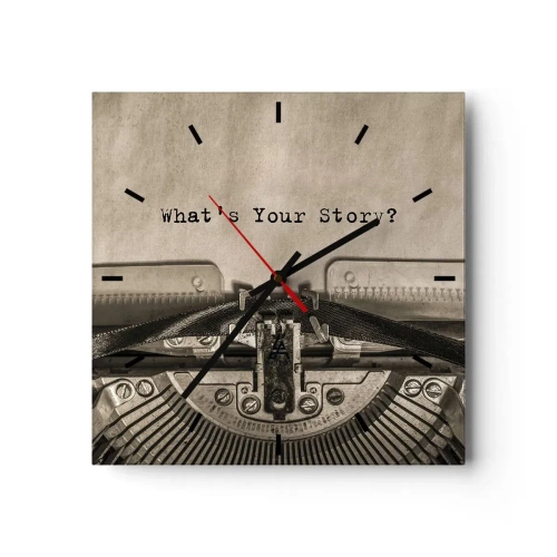 Vægur, Uret - Fortæl mig - 30x30 cm