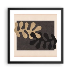 Plakat i sort ramme - Fravær og supplement - 40x40 cm