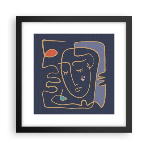 Plakat i sort ramme - I drømmerier - 30x30 cm