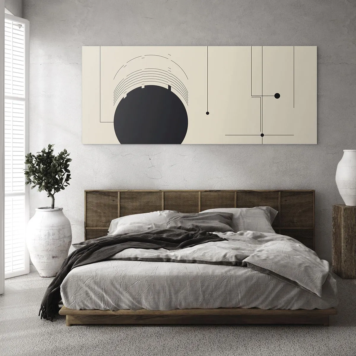 Billede på glas - Fjedrende og dynamisk komposition - 120x50 cm
