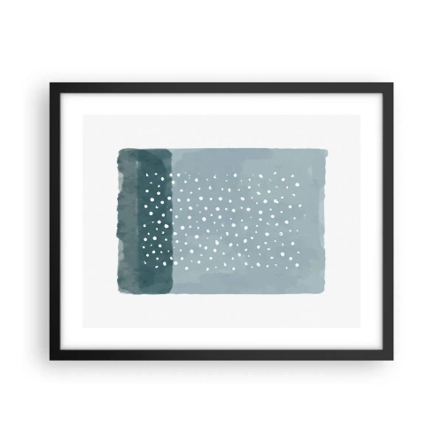 Plakat i sort ramme - Dyrket i blåt - 50x40 cm