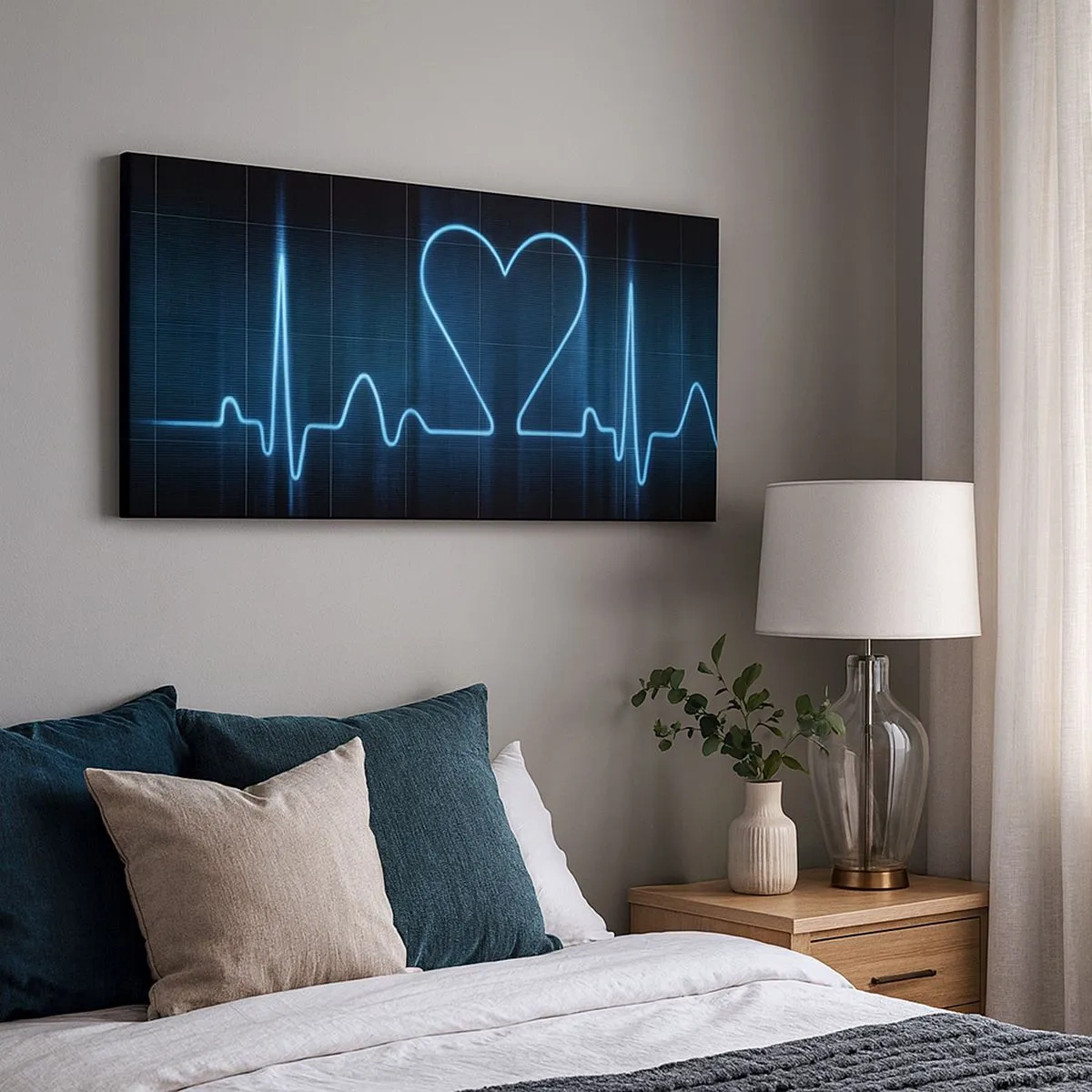 Lærredstryk - Billede på lærred - I hjertets rytme - 100x40 cm