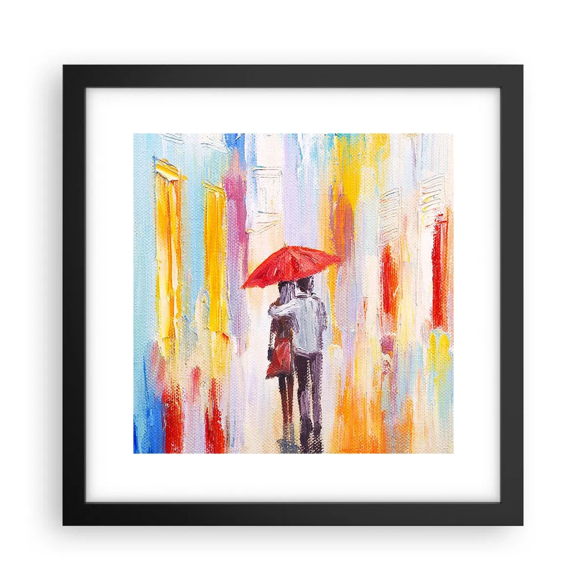 Plakat i sort ramme - Lad det regne mere - 30x30 cm