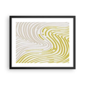 Plakat i sort ramme - Komposition med et blidt sving - 50x40 cm