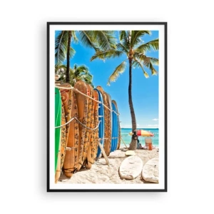 Plakat i sort ramme - Solrig sjov - 70x100 cm