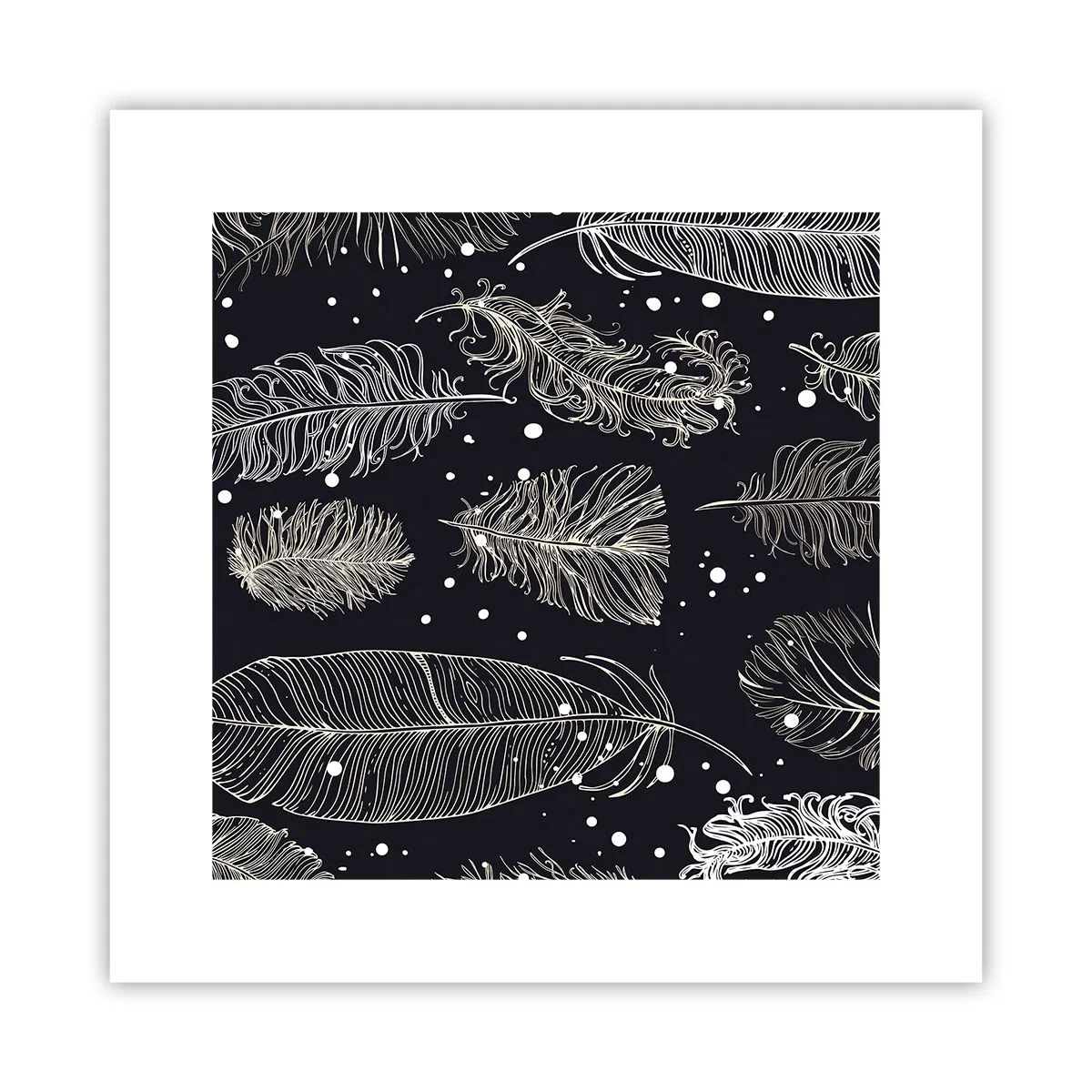 Plakat - Fjerede blonder - 30x30 cm
