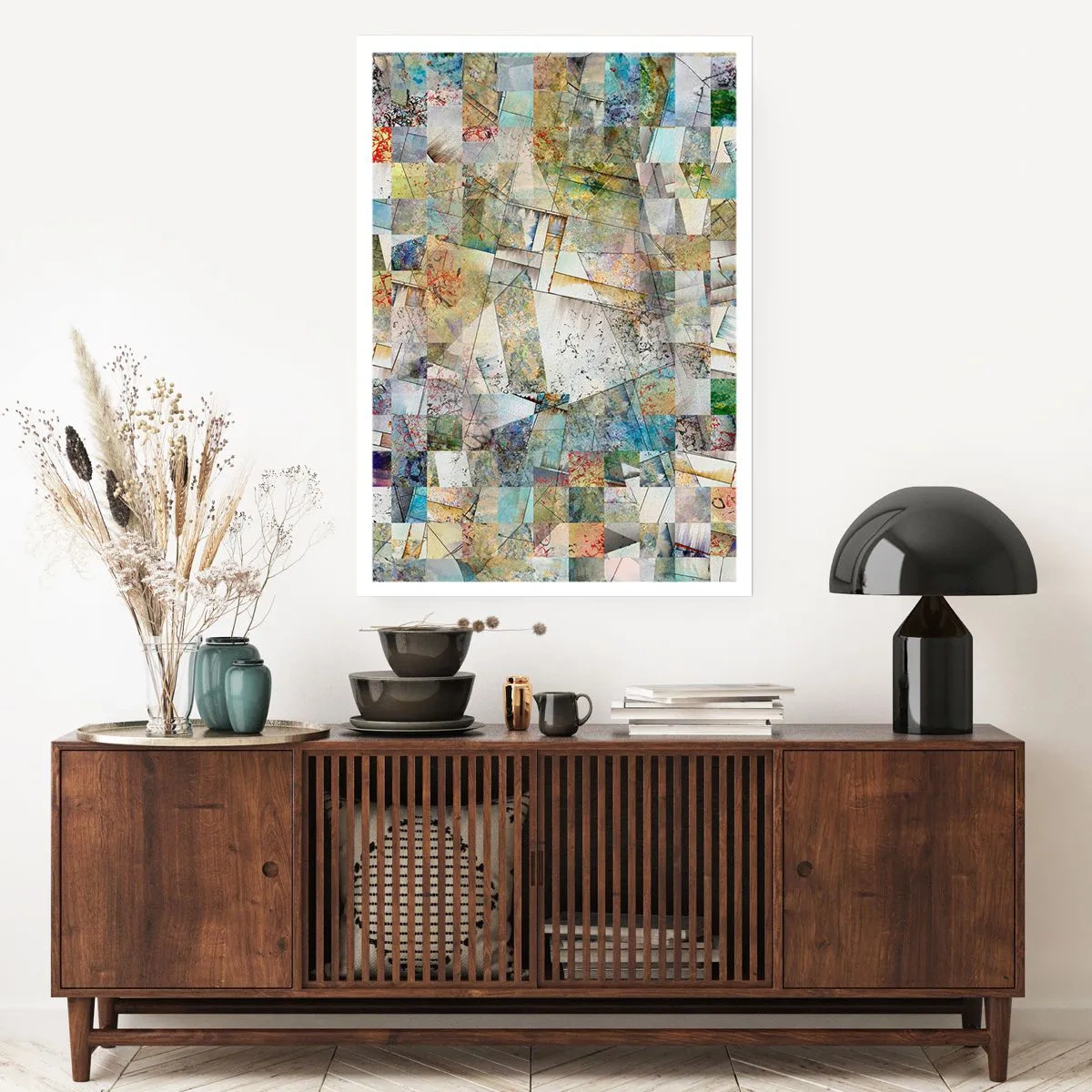 Plakat - Geometrisk ommøblering - 70x100 cm