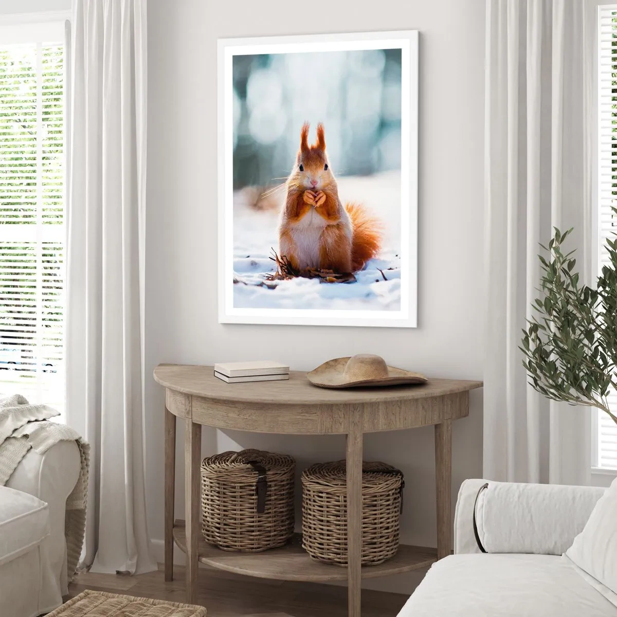 Plakat i hvid ramme - Og hvad kigger du på? - 61x91 cm
