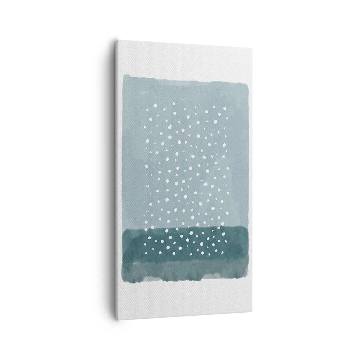 Lærredstryk - Billede på lærred - Dyrket i blåt - 55x100 cm