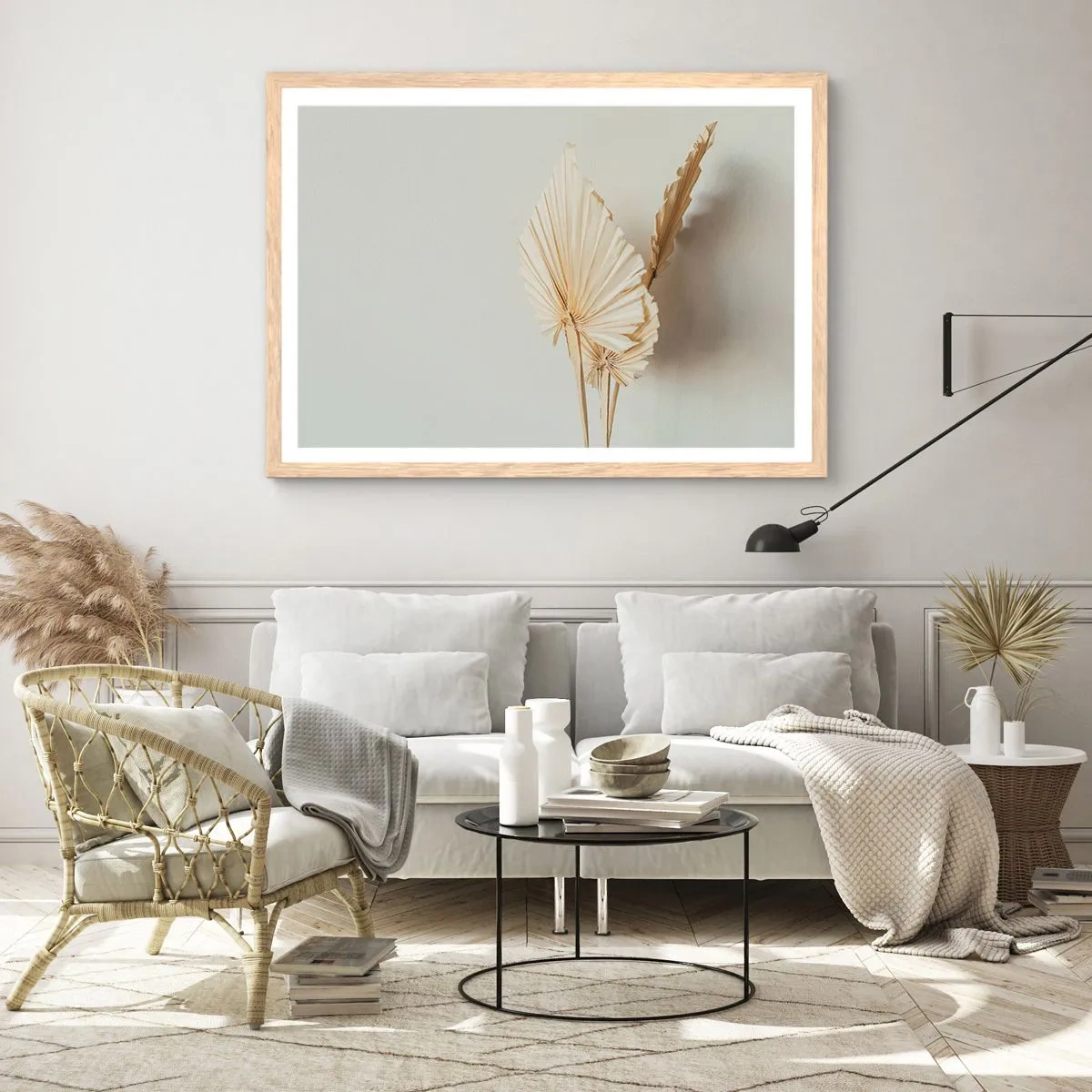 Plakat i ramme af lyst egetræ - Når du har brug for trøst - 100x70 cm
