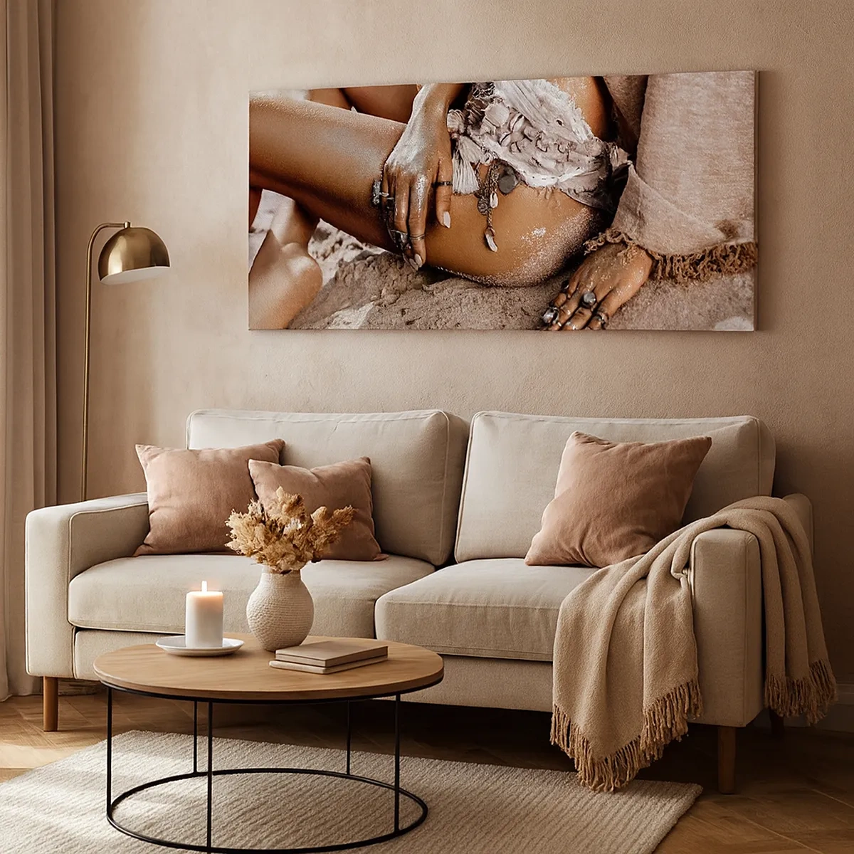 Lærredstryk - Billede på lærred - Kastet ud af bølgerne? - 30x30 cm