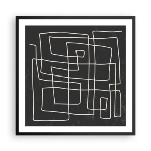 Plakat i sort ramme - Ikke helt så enkel - 60x60 cm