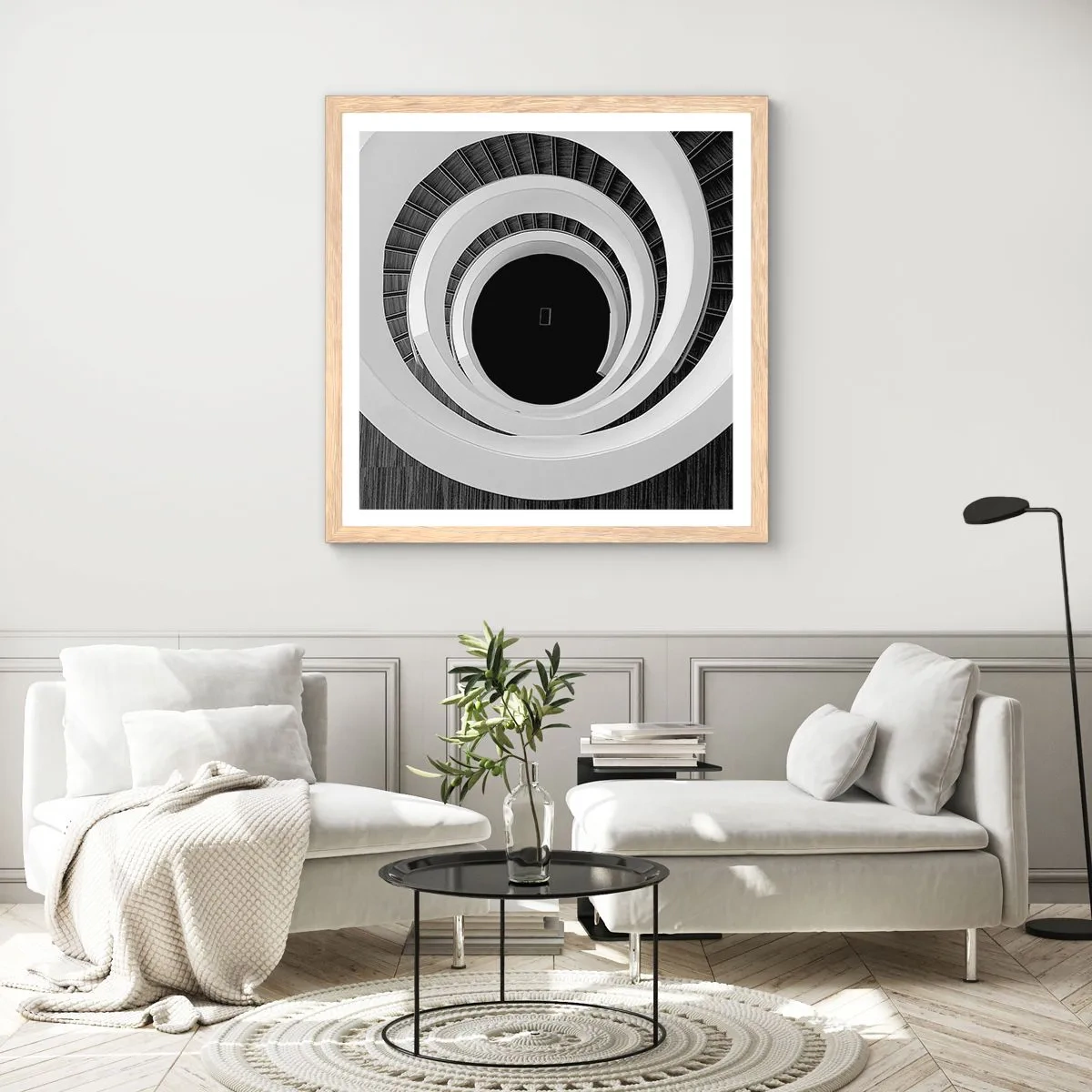 Plakat i ramme af lyst egetræ - Til sagen - 30x30 cm