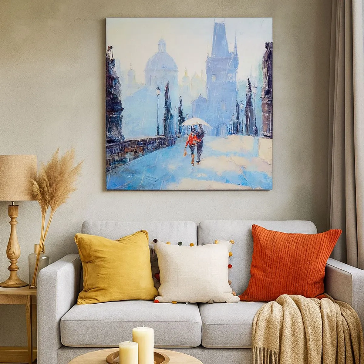 Lærredstryk - Billede på lærred - Vi må være blevet forhekset af regnen - 30x30 cm