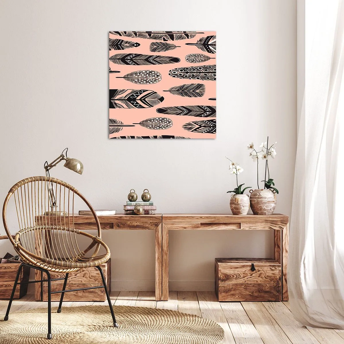 Lærredstryk - Billede på lærred - Indisk samling - 70x70 cm