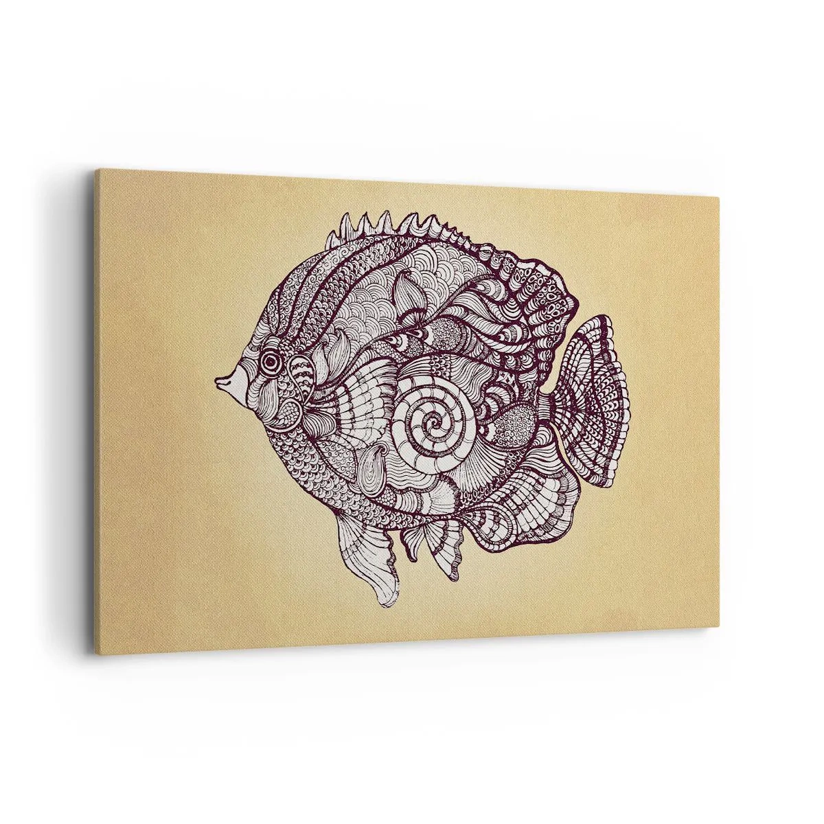 Lærredstryk - Billede på lærred - Fra et hav af ornamenter - 120x80 cm