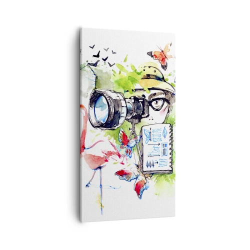 Lærredstryk - Billede på lærred - Gennem en rejsendes linse - 55x100 cm