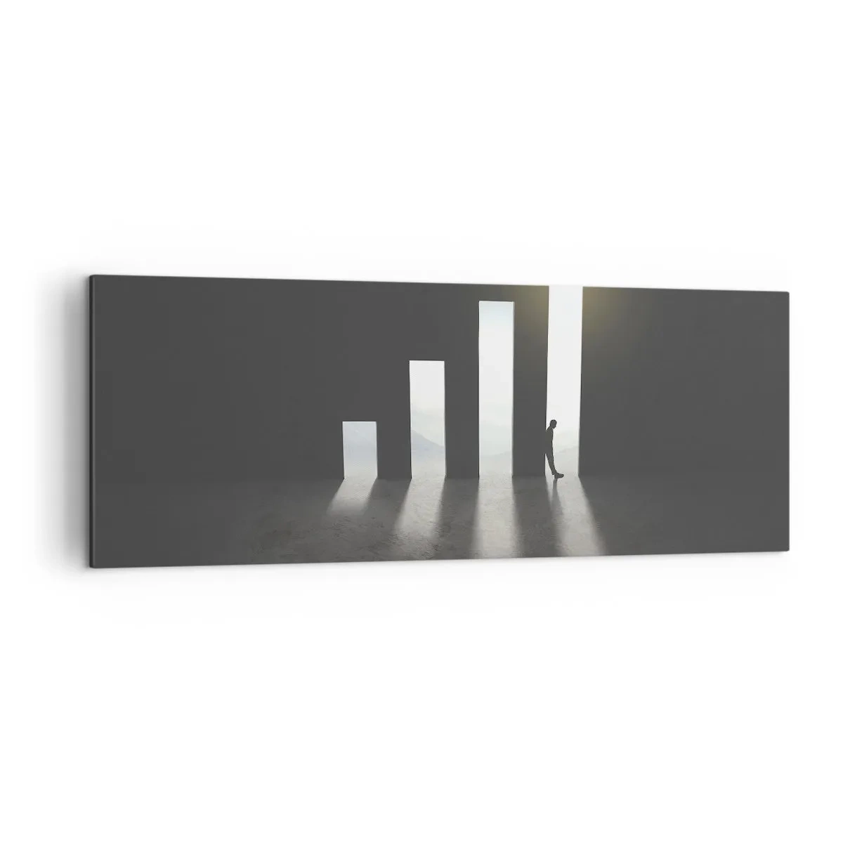 Lærredstryk - Billede på lærred - Succes - et indtryk - 140x50 cm