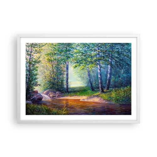 Plakat i hvid ramme - Idylliske omgivelser - 70x50 cm