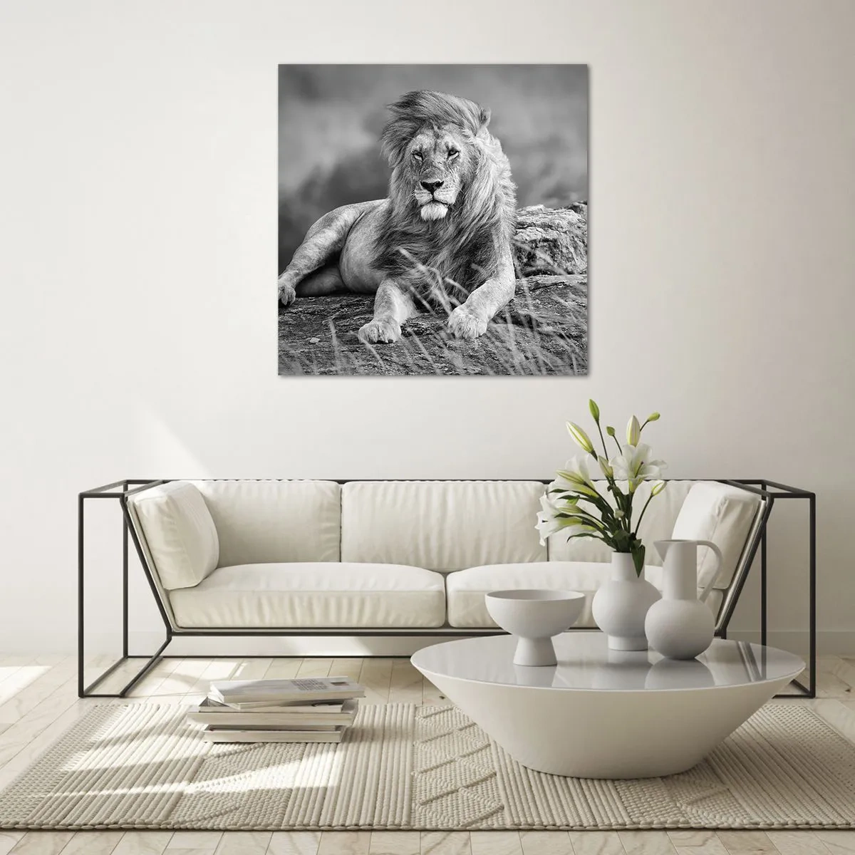 Billede på glas - Kongelig siesta - 30x30 cm