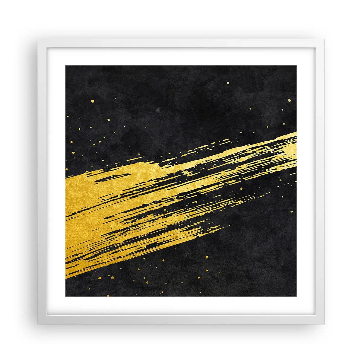 Plakat i hvid ramme - Hop ind i hyperrummet - 50x50 cm