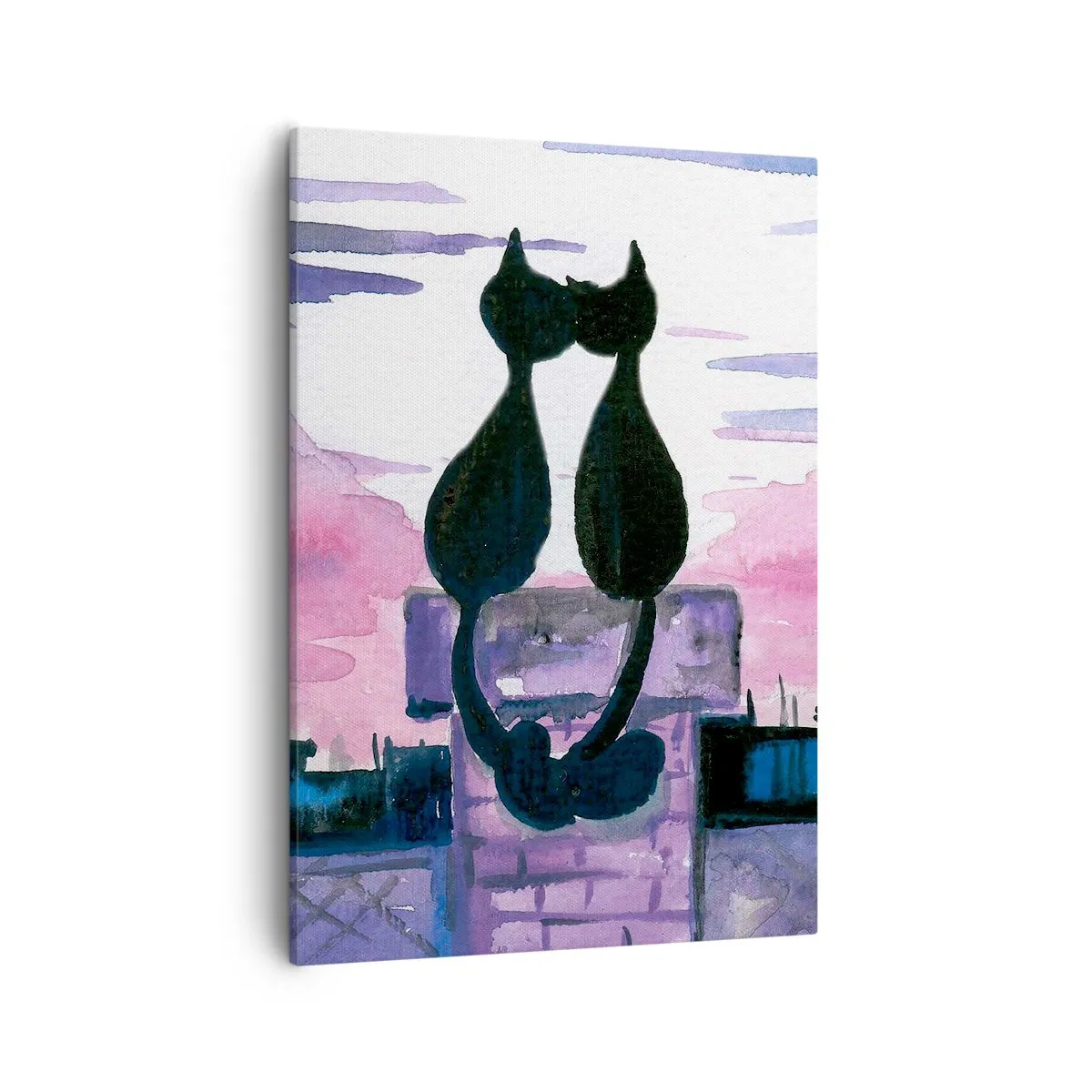 Lærredstryk - Billede på lærred - Rendez-vous under månen - 50x70 cm