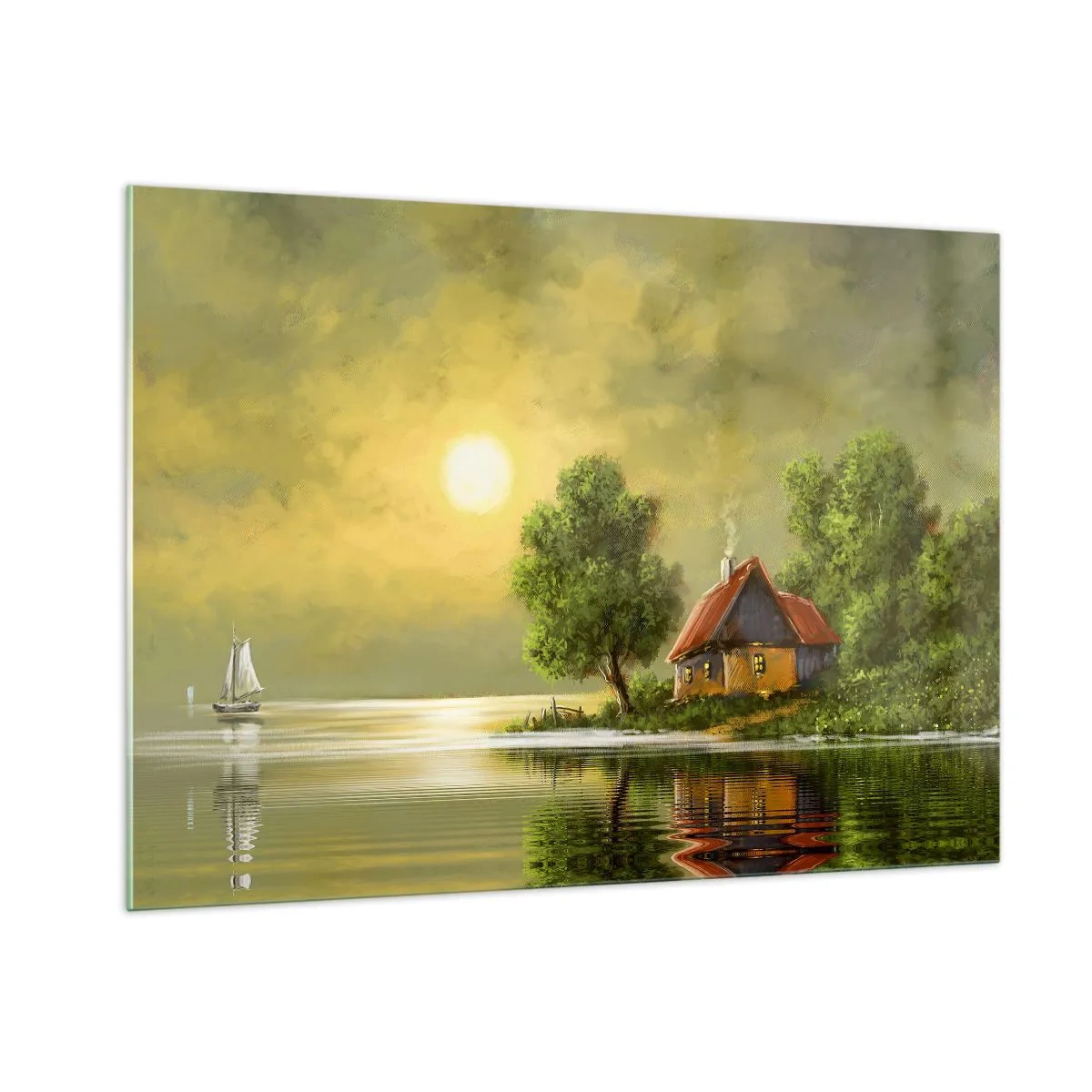 Billede på glas - Smukt, som fra et billede - 100x70 cm