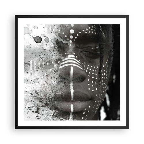 Plakat i sort ramme - Opdag den oprindelige ånd - 60x60 cm