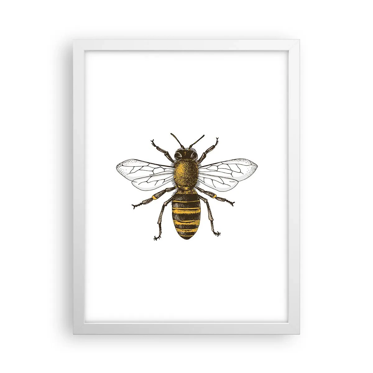 Plakat i hvid ramme - Smuk og god - 30x40 cm