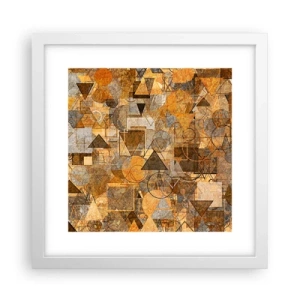 Plakat i hvid ramme - Verden i form - 30x30 cm