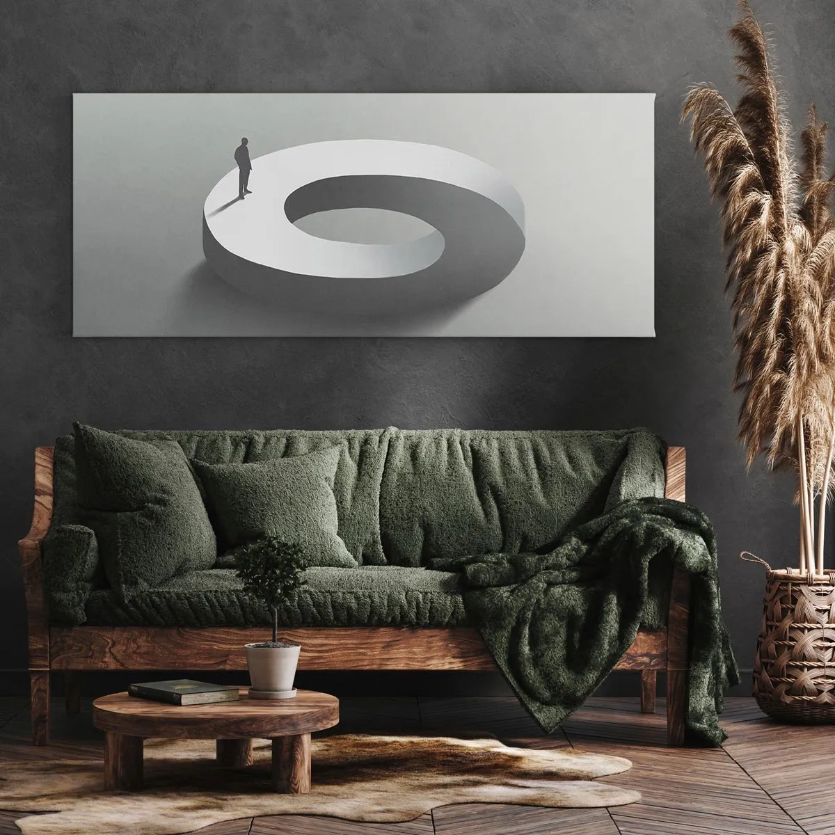 Lærredstryk - Billede på lærred - Og vær klog - 120x50 cm