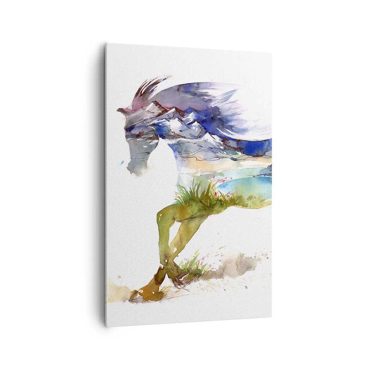 Lærredstryk - Billede på lærred - Fra engen lige op til himlen - 80x120 cm