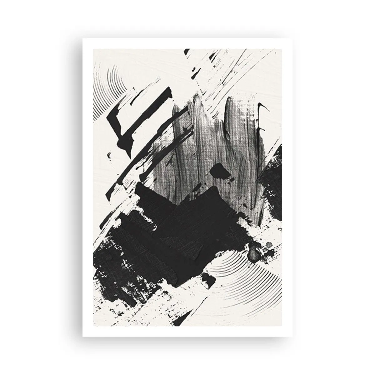 Plakat - Abstraktion - det sortes udtryk - 70x100 cm