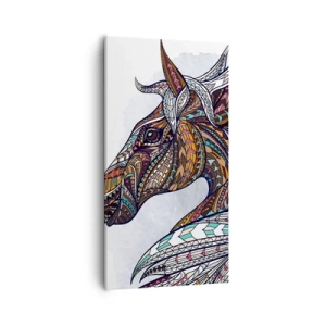 Lærredstryk - Billede på lærred - Den keltiske krigers hest - 55x100 cm