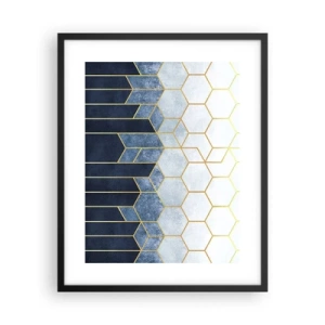 Plakat i sort ramme - Komposition i synkoperet rytme - 40x50 cm