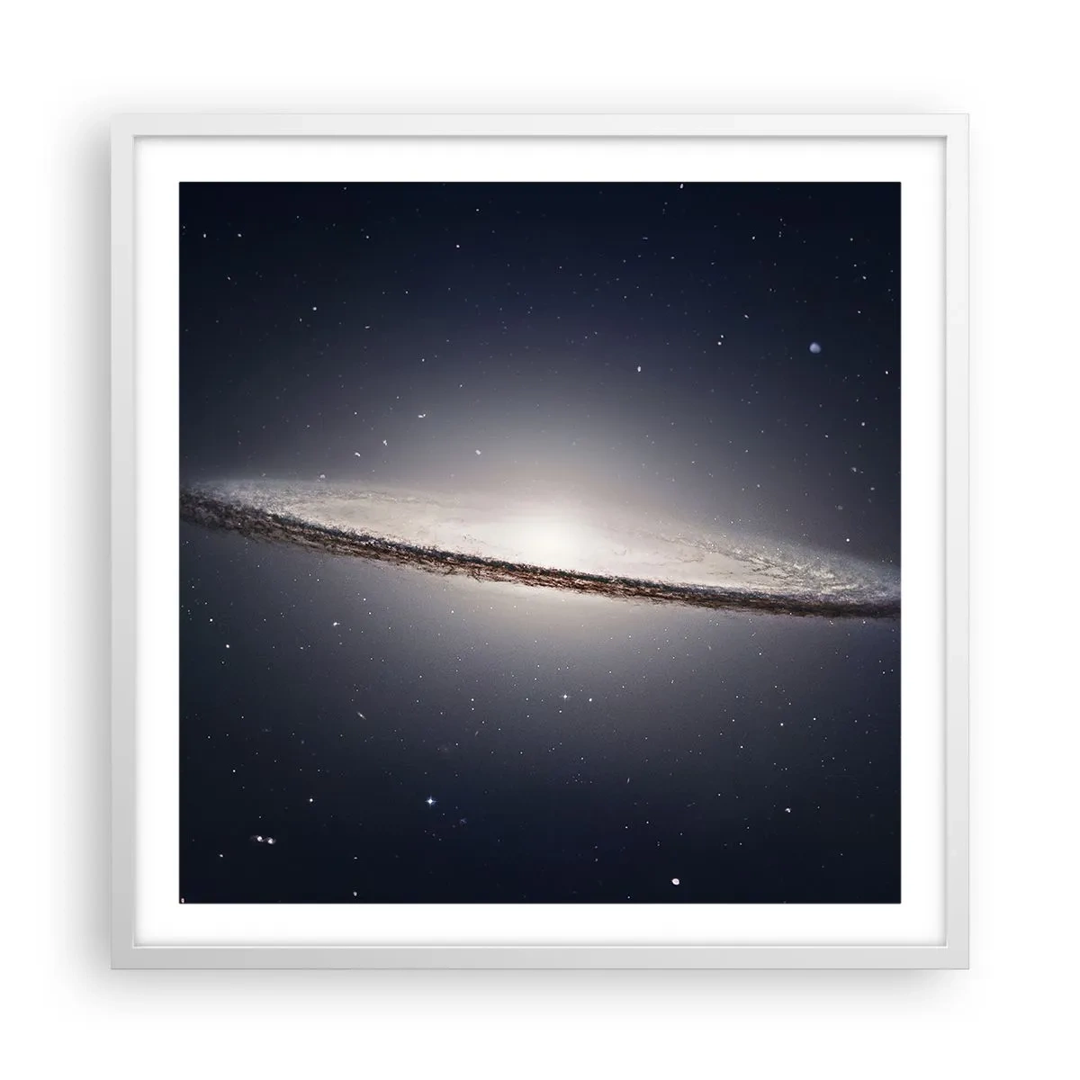 Plakat i hvid ramme - Der var engang i en galakse langt, langt borte.... - 60x60 cm