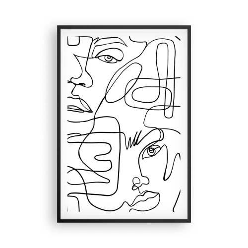 Plakat i sort ramme - I sammenfiltrede følelser - 61x91 cm