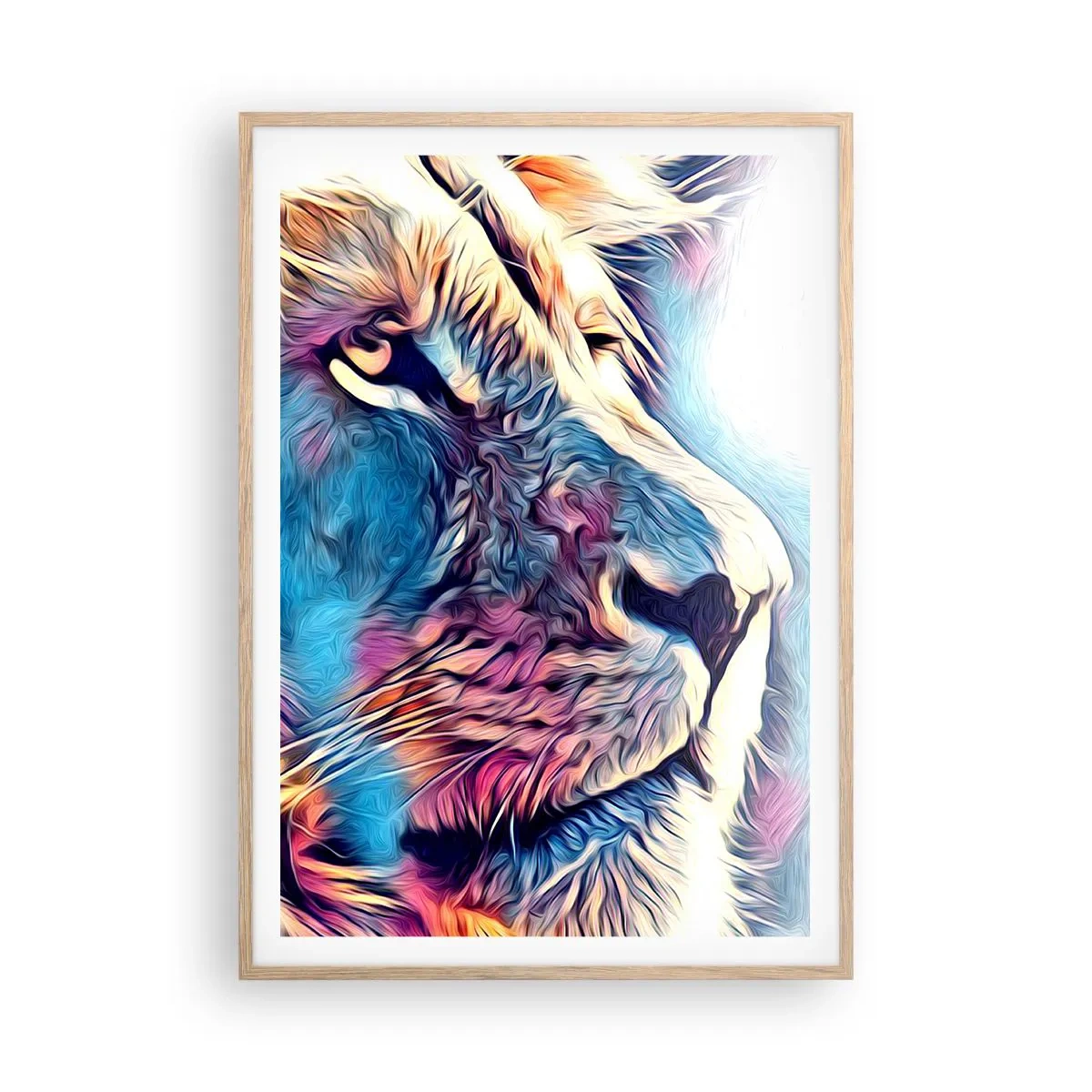 Plakat i ramme af lyst egetræ - Naturens visdom - 70x100 cm