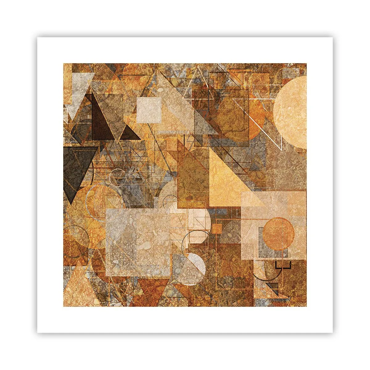 Plakat - Kubistisk bronzeundersøgelse - 40x40 cm