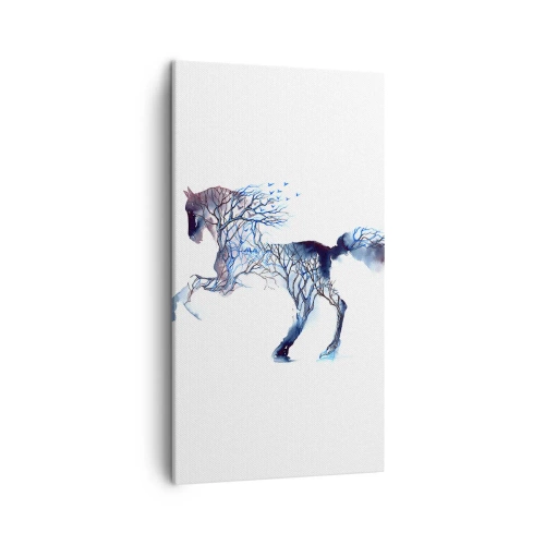 Lærredstryk - Billede på lærred - Og som om skoven havde flyttet sig - 45x80 cm